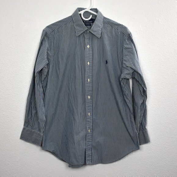 Polo By Ralph Lauren Mens Button-Down Alcott Shirt Size 15 1/2 32/33 Gently Used - Picture 2 of 5